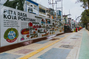 Branding Kota Lewat Kulit Kuliner, Edi Kamtono Hadirkan Visual Peta Rasa di Trotoar MT Haryono