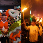 Satu Langit Dua Perayaan: Gempita Pawai Obor Ramadan dan Kembang Api Imlek di Pontianak